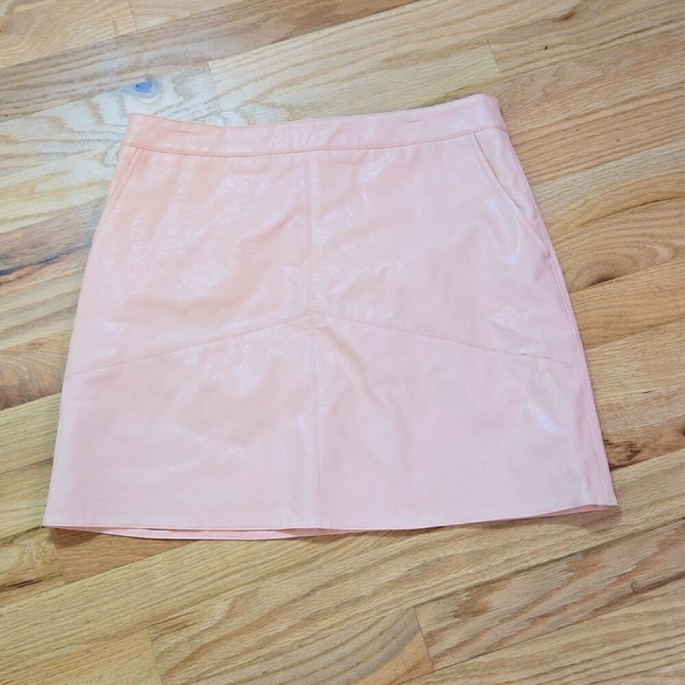 Lulus Light Pink Faux Leather Mini Skirt Women’s Size M Pockets - Picture 3 of 10